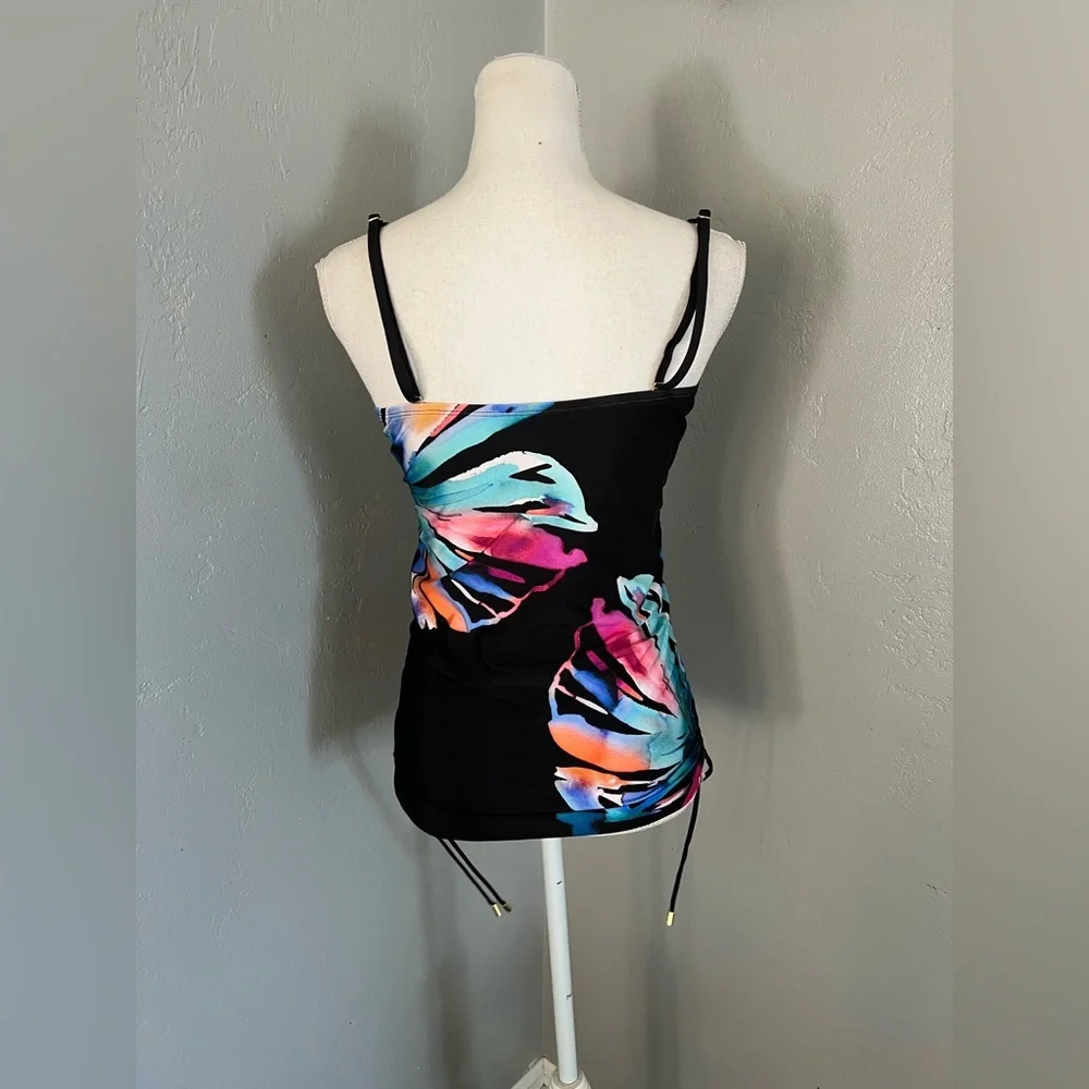 La Blanca Multicolor Floral One Piece Swimsuit top size 14